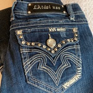 L.A. Idol rhinestones skinny jeans